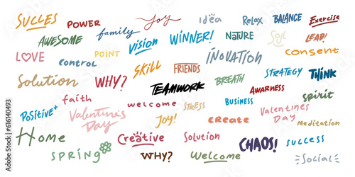 Big bundle of daily word stickers element