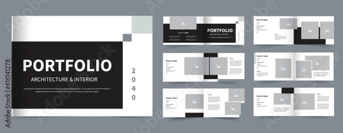landscape a5 Architecture portfolio or interior portfolio template