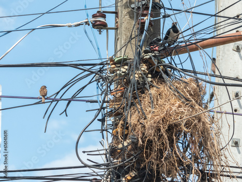Disorganized wiring can cause confusion, increase the risk of electrical malfunctions, impede efficient maintenance and repairs, and compromise overall system performance and safety.close up.