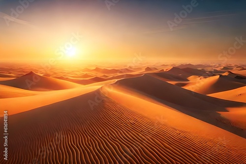 sunrise in the desert AI Generated 