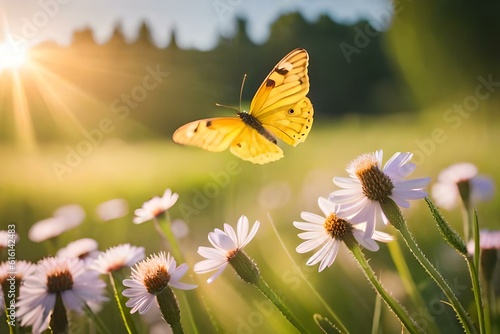 butterfly on a flower AI Generated © HotiGrapher
