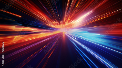 Technology screen with abstract high speed technology motion blur