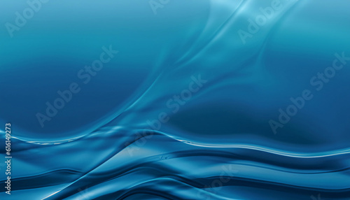 Fluidity in Blue  Textured Wave of Water   AI-Generated Wallpaper Design