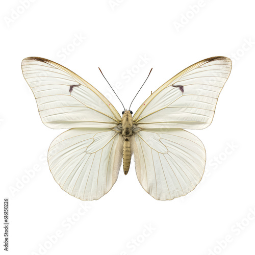 Cabbage white butterfly - Pieris rapae. Transparent PNG. Generative AI