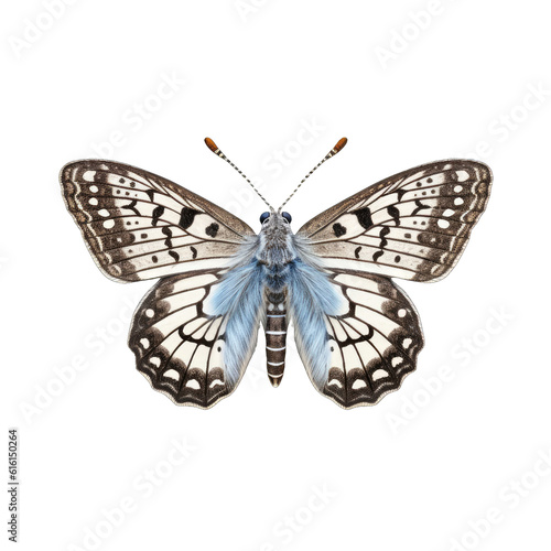 Checkered skipper butterfly - Pyrgus communis. Transparent PNG. Generative AI