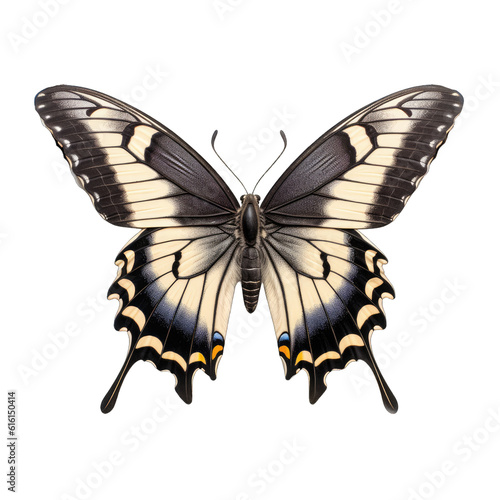 Eastern tiger swallowtail butterfly -  Papilio glaucus. Transparent PNG. Generative AI