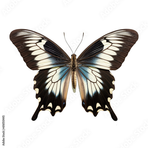 Giant swallowtail butterfly -  Papilio cresphontes. Transparent PNG. Generative AI