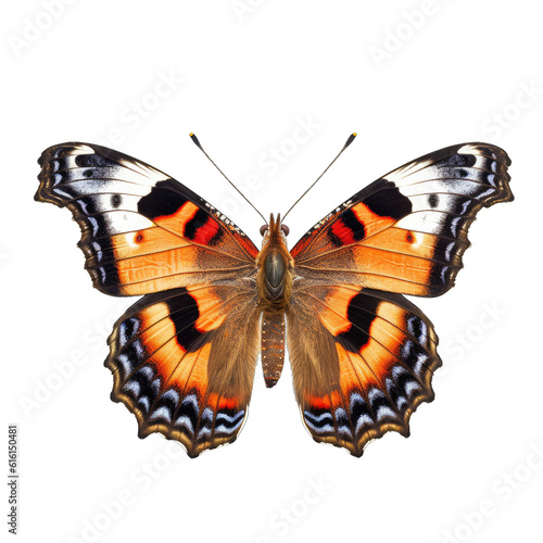 Large tortoiseshell butterfly -  Nymphalis polychloros. Transparent PNG. Generative AI photo