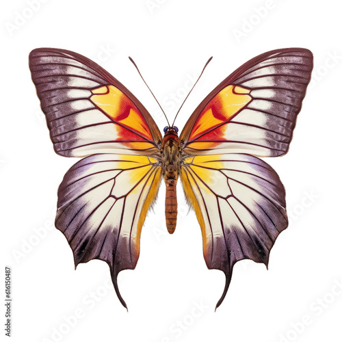 Hill jezebel butterfly -  Delias hyparete metarete. Transparent PNG. Generative AI © Razvan