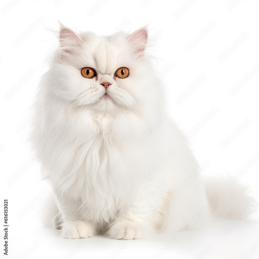 Persian cat cat isolated on white background. Generative AI Persian cat cat isolated on white background. Generative AI