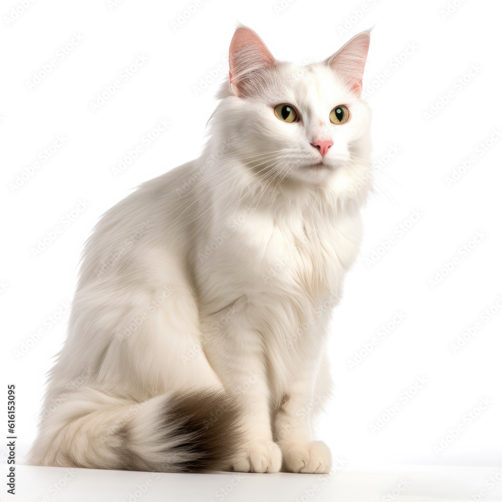 Sam Sawet cat cat isolated on white background. Generative AI