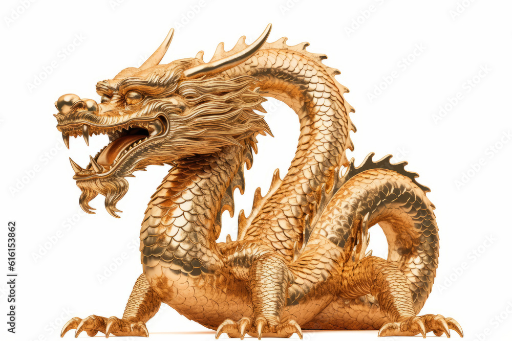 Fototapeta premium Chinese new year gold dragon. Year of the dragon celebration