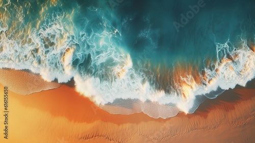 Ocean waves on the beach as  background