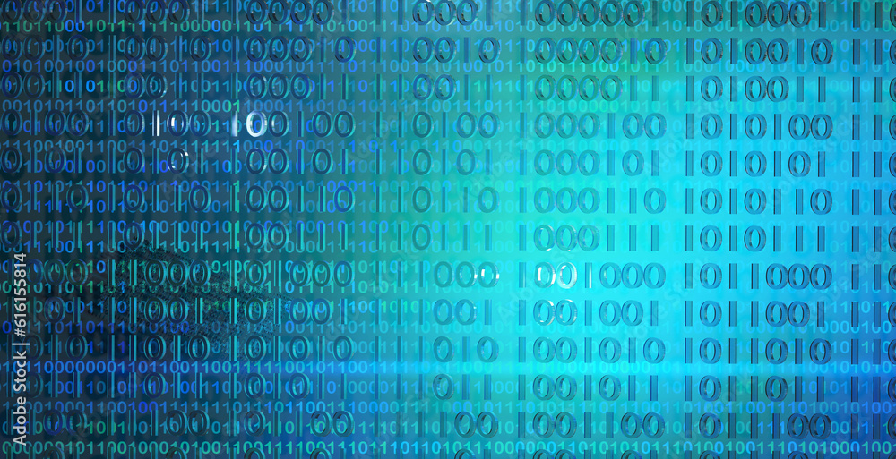 Binary code background. Concept of big data and artificial intelligence. 3D render illustration. Binary code background. Concept of big data and artificial intelligence. 3D render illustration.