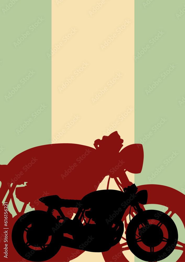 Cafe racer poster design, Motorcycle Poster Design, Custome bike, Cafe ...