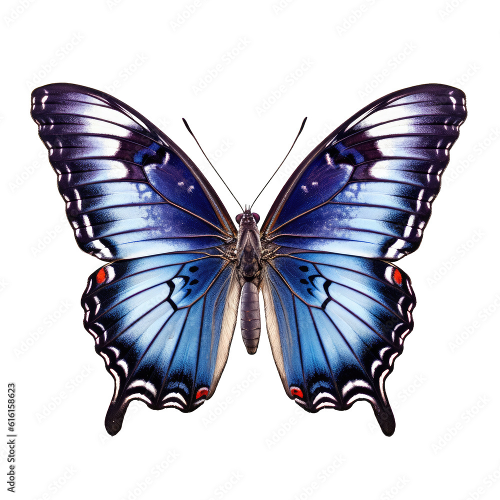 Fototapeta premium Red-spotted purple butterfly - Limenitis arthemis. Transparent PNG. Generative AI