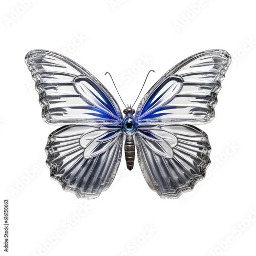 Silvery blue butterfly - Glaucopsyche lygdamus. Transparent PNG. Generative AI