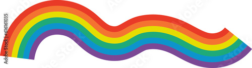 Rainbow brush stroke, rainbow color pattern, colors of the LGBT pride community.