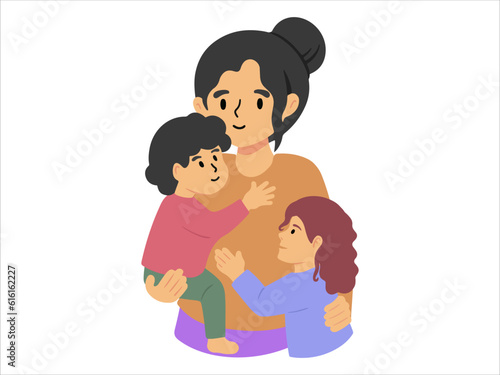 Mother day People Character illustration © PurMoon