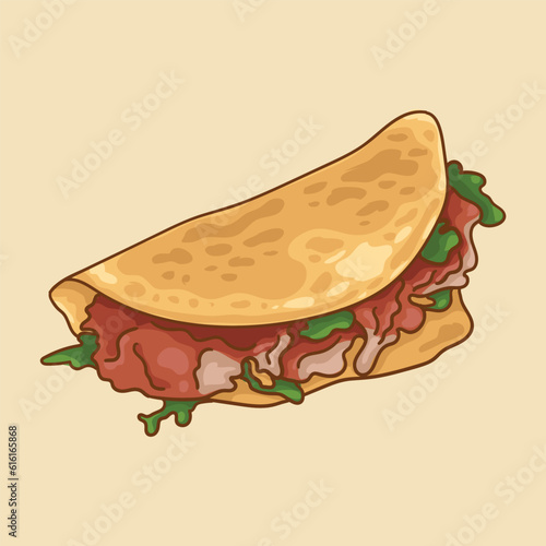 Piadina Romagnola.
Top of the best sandwiches.