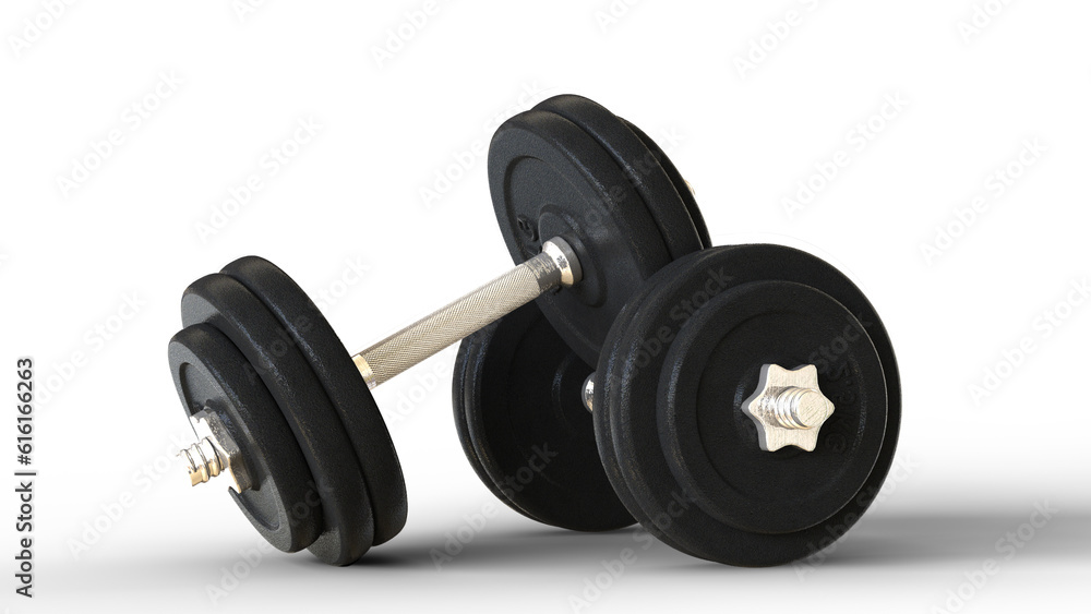 Pair of dumbbells isolated on transparent background Pair of dumbbells isolated on transparent background