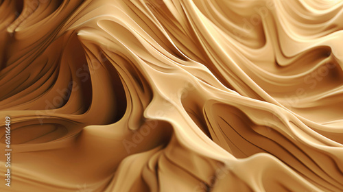 Stunning Close-Up Of Wavy Sand Surface With Light Brown Hue And White Lines, Set Against Black And White Borders On Brown Background 3D Generic Animation Motion Frame Generative AI