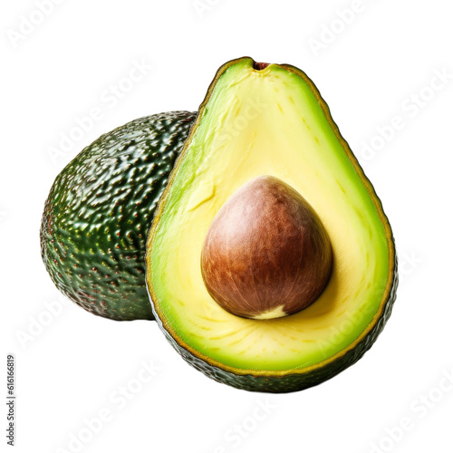 Avocado on white background