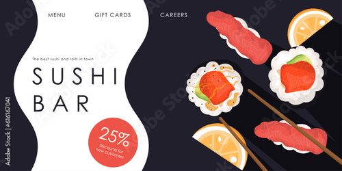 Sushi bar website ad banner