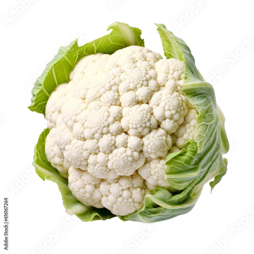 Stampa su tela Cauliflower on white background