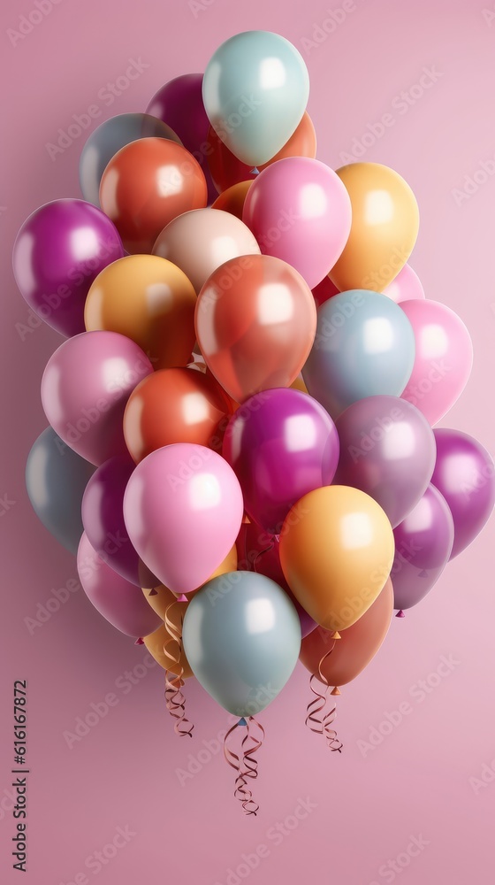 Colorful Birthday Balloons Background