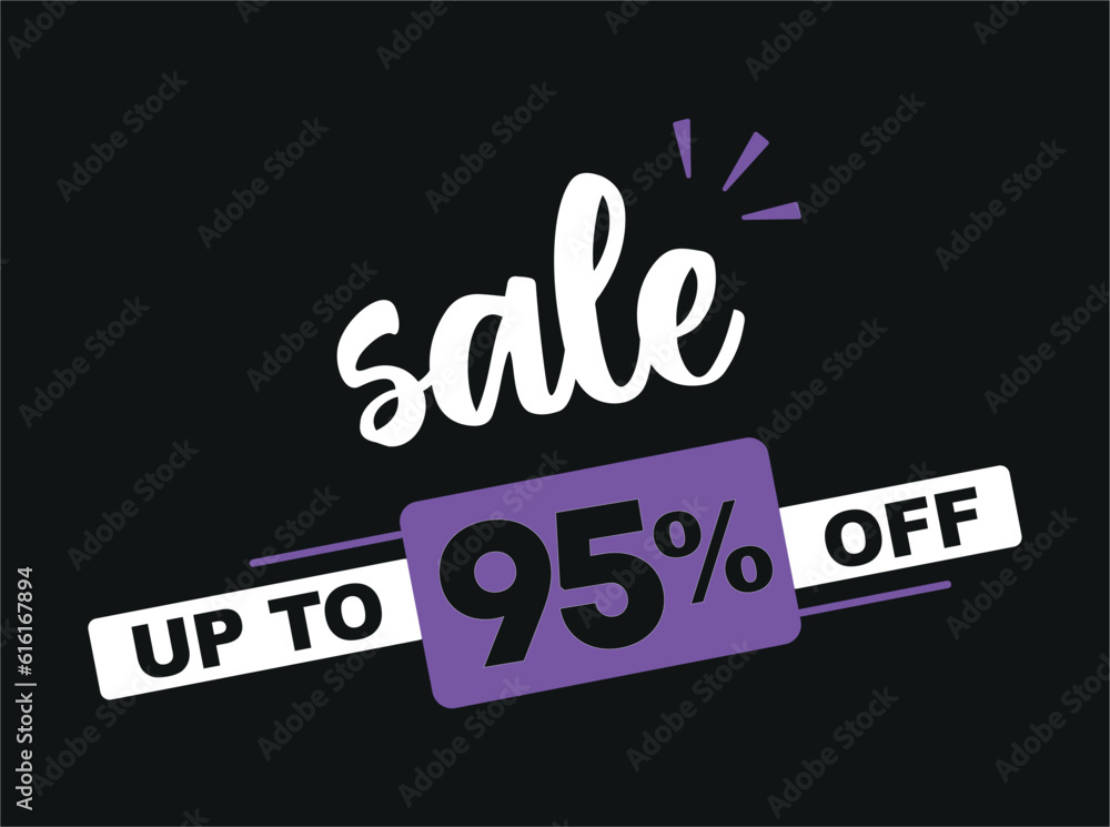 95% off. Special offer, sales, promo, shop. Campaign for retail, store. Vector illustration discount price 95% off. Special offer, sales, promo, shop. Campaign for retail, store. Vector illustration discount price