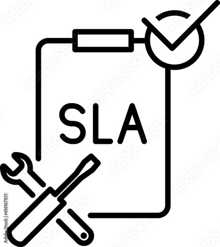 SLA icon , service level agreement icon, vector