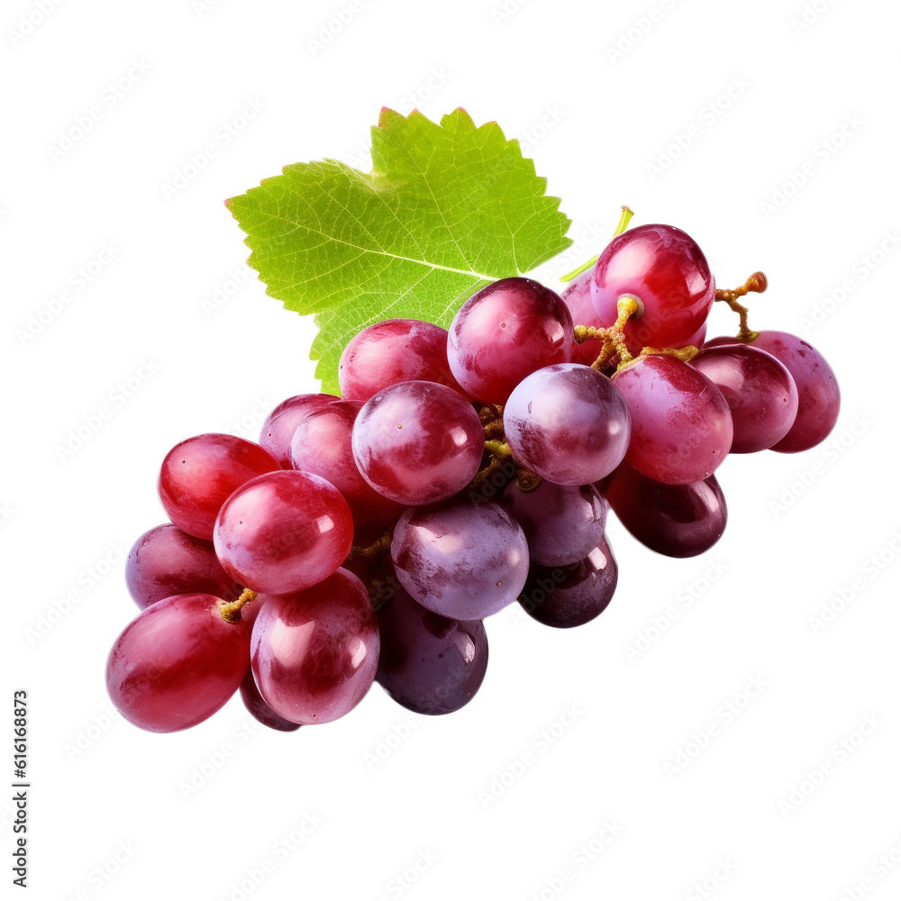 Fototapeta premium Red grape on white background
