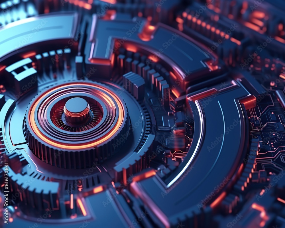 Abstract modern technology background. Generative AI Abstract modern technology background. Generative AI