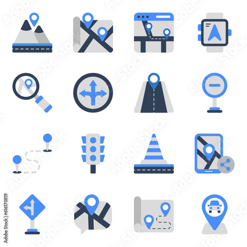 Pack of Direction Flat Icons