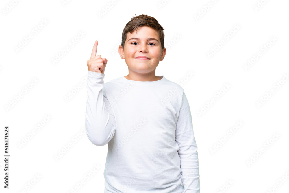 Little caucasian kid over isolated chroma key background pointing up a great idea Little caucasian kid over isolated chroma key background pointing up a great idea