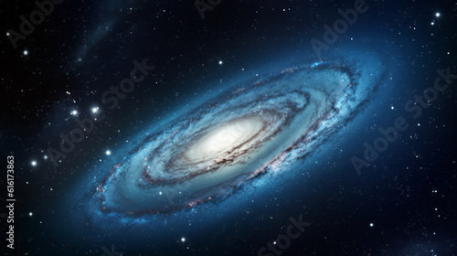 Illustration of the Andromeda galaxy in space © Keitma