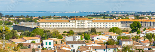 Fotografie Exterior view of the Prison of Saint-Martin-de-Ré, France seen from the church t