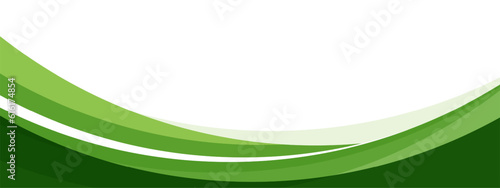 Abstract business long banner background with green gradient color	