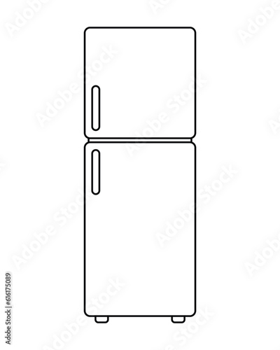 refrigerator illustration outline doodle