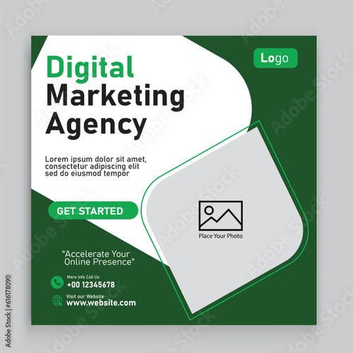 digital marketing agency social-media Instagram post template