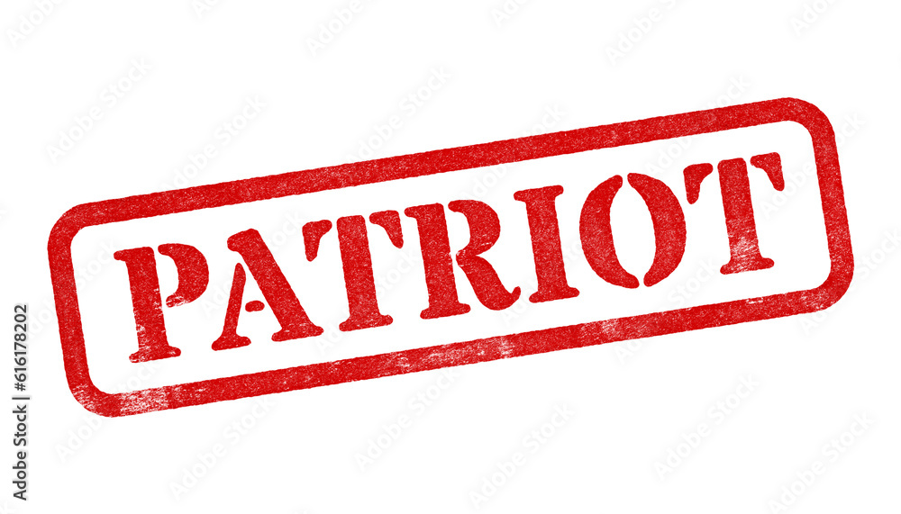 Patriot red rubber stamp isolated on transparent background with distressed texture effect Patriot red rubber stamp isolated on transparent background with distressed texture effect