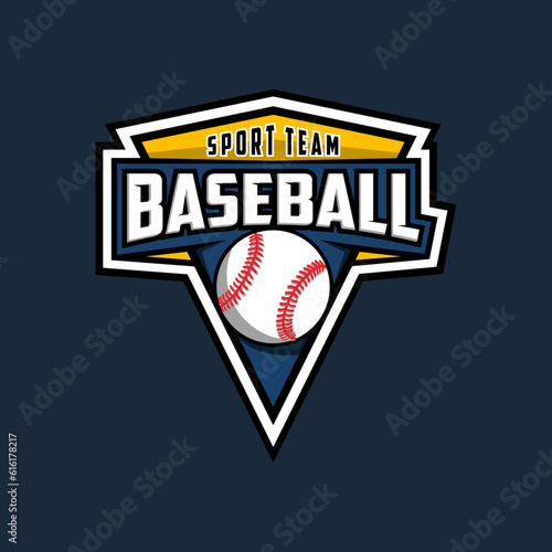 Modern professional baseball template logo design for baseball club