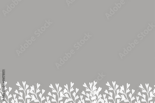 grass with flowers background grey