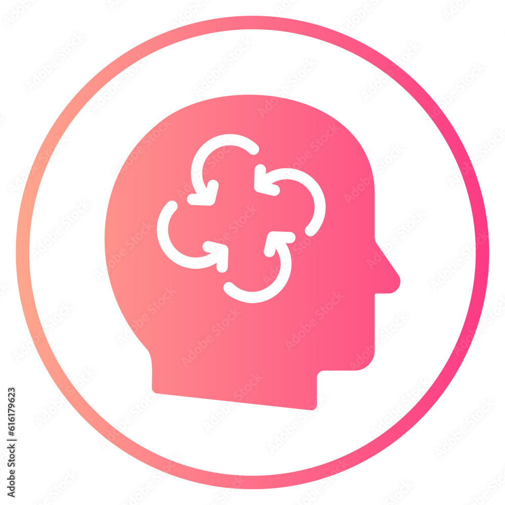 adhd gradient icon adhd gradient icon