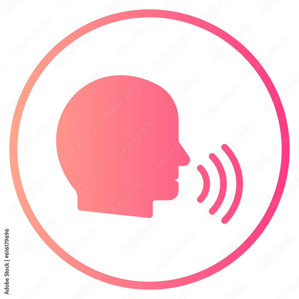 speech therapy gradient icon