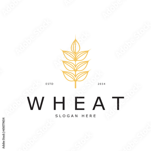 Agriculture Wheat logo template vector icon design