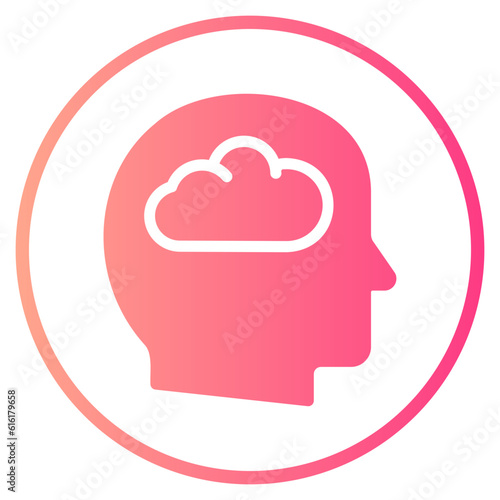 day dreaming gradient icon