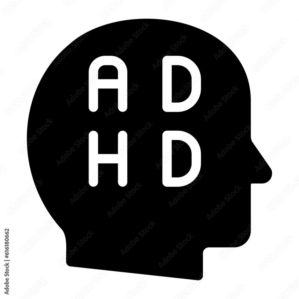 adhd glyph icon adhd glyph icon