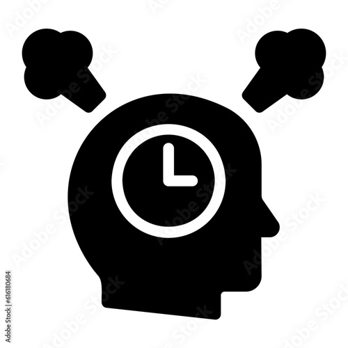 impatient glyph icon
